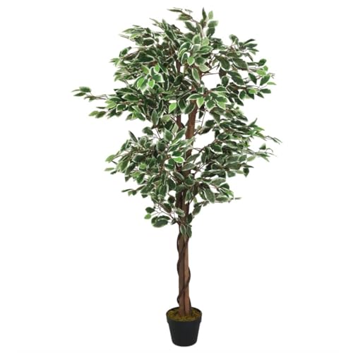 Generico kangqiling 359026 - Árbol de ficus artificial, 630 hojas, 120 cm, verde, verde