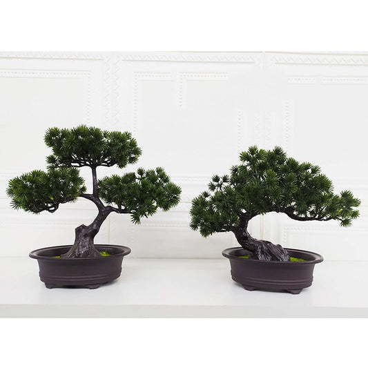 Fake Plants/Faux Plants Simulation Bonsai Small Ornaments Fake Tree Potted Green Plants Welcoming Pine Pine Plastic Artificial Flowers Interior Decoration Crafts Gifts Artificial Indoor Plan