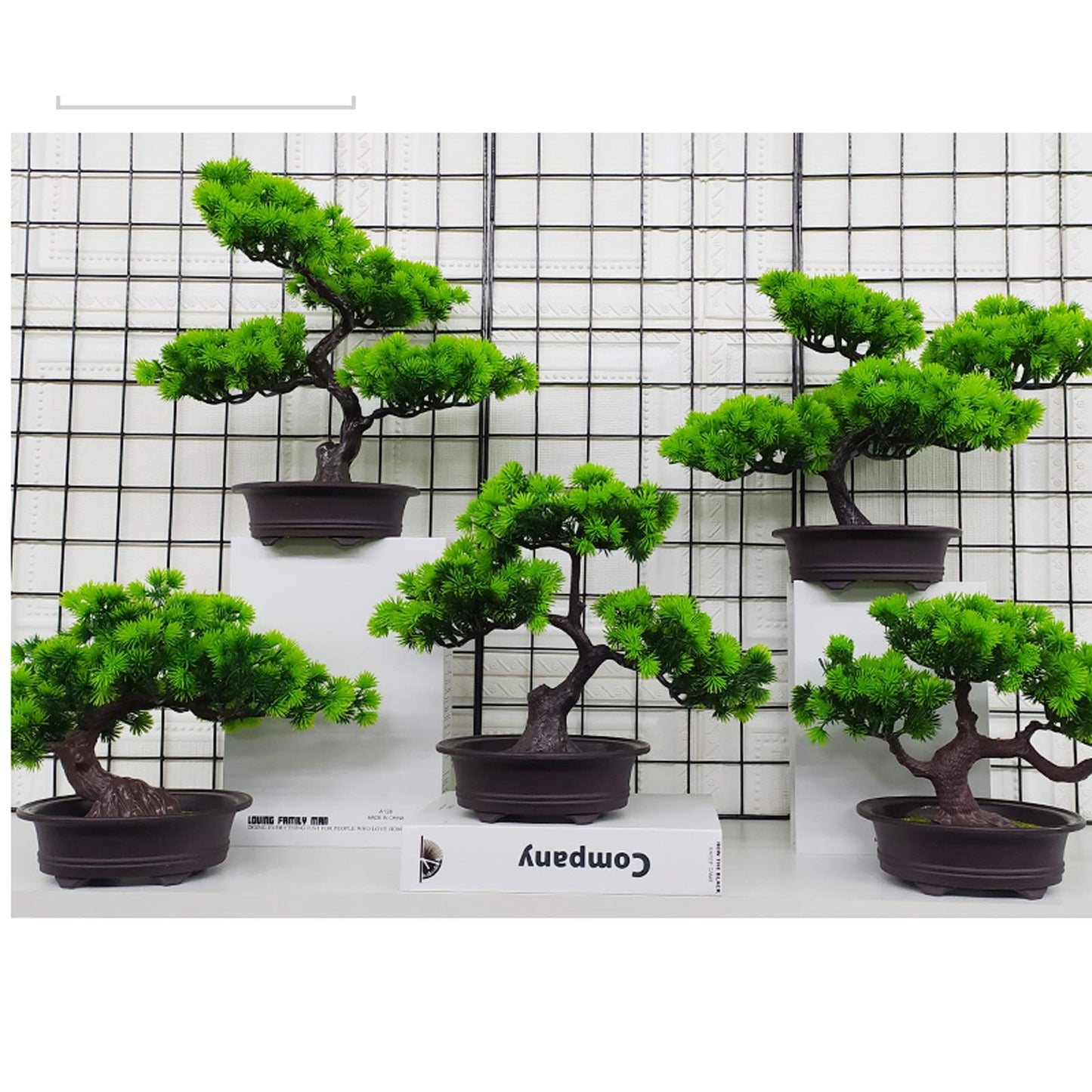 Fake Plants/Faux Plants Simulation Bonsai Small Ornaments Fake Tree Potted Green Plants Welcoming Pine Pine Plastic Artificial Flowers Interior Decoration Crafts Gifts Artificial Indoor Plan