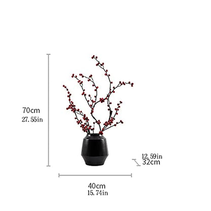 XDAWQP Árbol de simulación, Flor Artificial, bonsái, Fruta Artificial, Maceta de cerámica, Simple y Natural, para Sala de Estar, Estudio, Oficina, decoración de Plantas Falsas, árbol bons