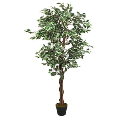 Generico kangqiling 359026 - Árbol de ficus artificial, 630 hojas, 120 cm, verde, verde