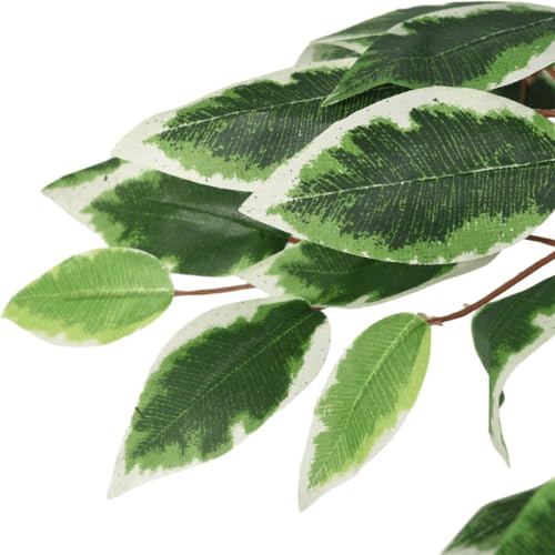 Generico kangqiling 359026 - Árbol de ficus artificial, 630 hojas, 120 cm, verde, verde