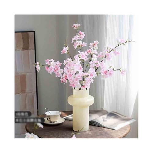 HYEFDWS Flores Artificiales de imitación de Rama de árbol de Flor de durazno, arreglo Floral para Mesa, arreglo para Comedor Interior, Flores Falsas