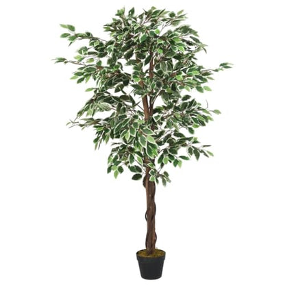 Generico kangqiling 359026 - Árbol de ficus artificial, 630 hojas, 120 cm, verde, verde