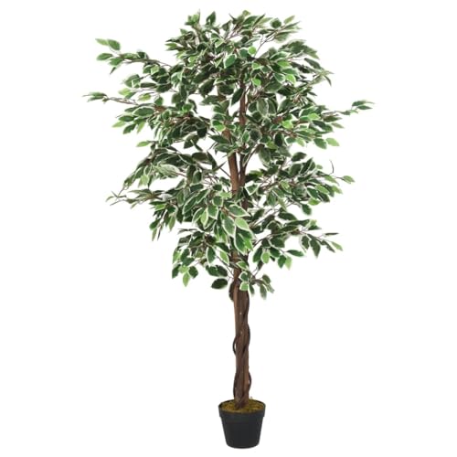 Generico kangqiling 359026 - Árbol de ficus artificial, 630 hojas, 120 cm, verde, verde