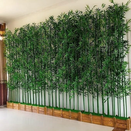 tylxayoxa Árbol De Bambú Artificial, Pantalla De Privacidad For Exteriores E Interiores, Bambú De Plástico Falso, Decoración De Pared con(50 Pack,1.2m/3.9ft Tall)