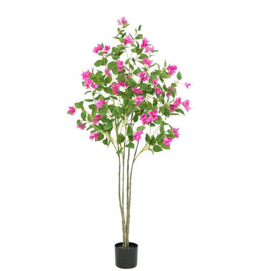 Niwugady Árbol artificial, 120 cm, flor de ciruelo artificial, planta verde con ramas y tallos flexibles, estudio de fotografía, decoración de ambiente, paisaje, flor de ciruelo artificial