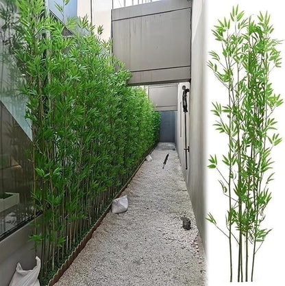 tylxayoxa Árbol De Bambú Artificial, Pantalla De Privacidad For Exteriores E Interiores, Bambú De Plástico Falso, Decoración De Pared con(50 Pack,1.2m/3.9ft Tall)