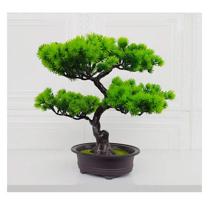 Fake Plants/Faux Plants Simulation Bonsai Small Ornaments Fake Tree Potted Green Plants Welcoming Pine Pine Plastic Artificial Flowers Interior Decoration Crafts Gifts Artificial Indoor Plan