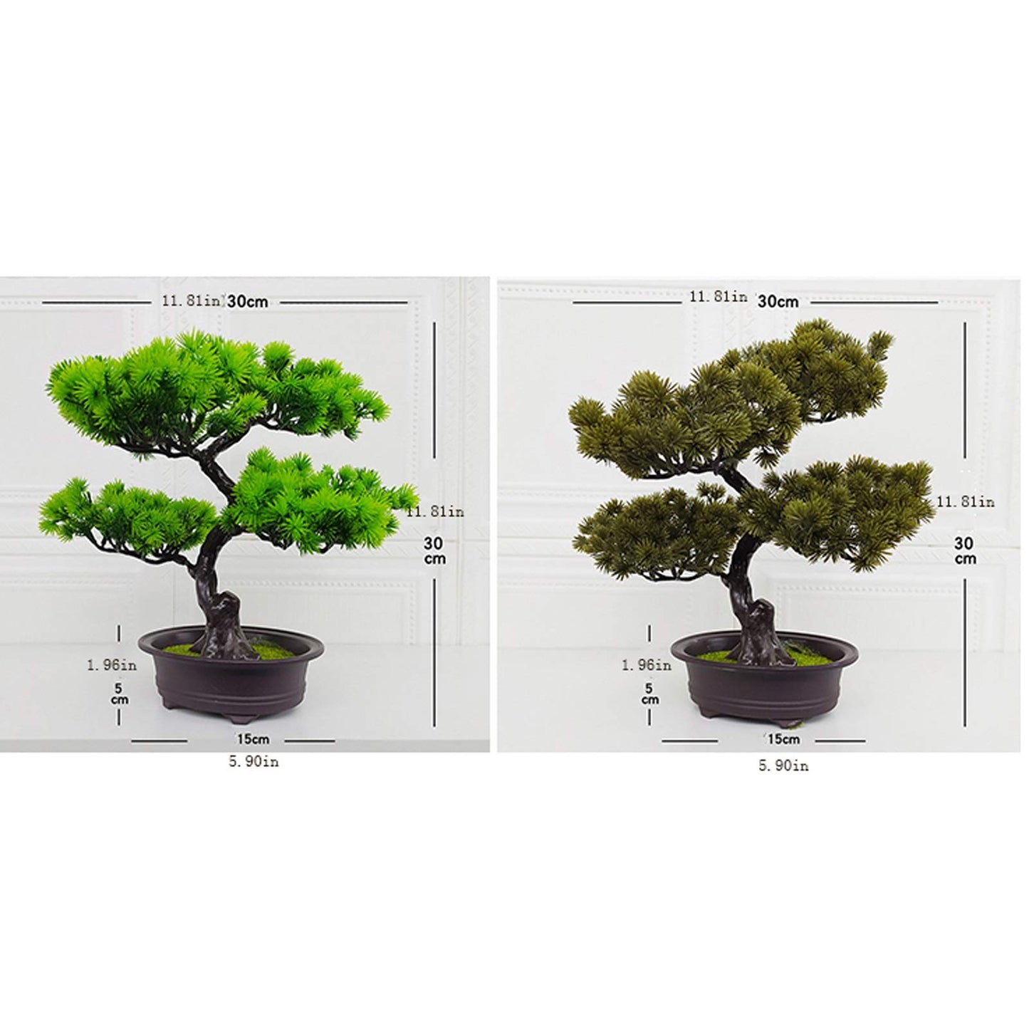 Fake Plants/Faux Plants Simulation Bonsai Small Ornaments Fake Tree Potted Green Plants Welcoming Pine Pine Plastic Artificial Flowers Interior Decoration Crafts Gifts Artificial Indoor Plan
