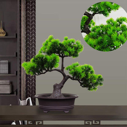 Fake Plants/Faux Plants Simulation Bonsai Small Ornaments Fake Tree Potted Green Plants Welcoming Pine Pine Plastic Artificial Flowers Interior Decoration Crafts Gifts Artificial Indoor Plan