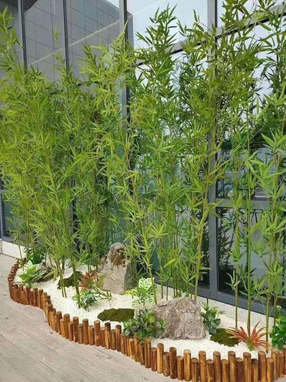 tylxayoxa Árbol De Bambú Artificial, Pantalla De Privacidad For Exteriores E Interiores, Bambú De Plástico Falso, Decoración De Pared con(50 Pack,1.2m/3.9ft Tall)