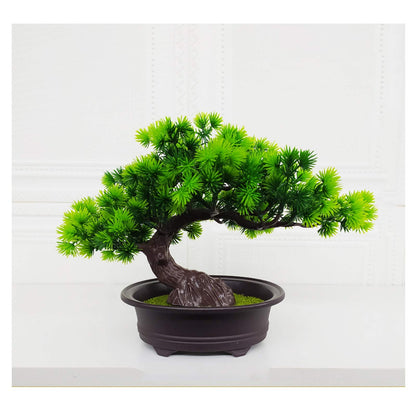 Fake Plants/Faux Plants Simulation Bonsai Small Ornaments Fake Tree Potted Green Plants Welcoming Pine Pine Plastic Artificial Flowers Interior Decoration Crafts Gifts Artificial Indoor Plan