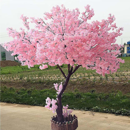 Genérico Planta Artificial Grande Exterior Decorativas Árbol De Cerezo Artificial, Planta Grande, para Bodas, Eventos Decoración De Flor De Seda Sakura Falsa Hecha A Mano,001,100×80cm
